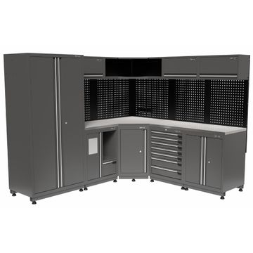 Kraftmeister Premium werkplaatsinrichting Markham RVS grijs