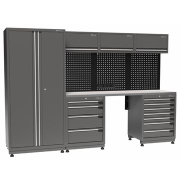 Kraftmeister Premium werkplaatsinrichting Cambridge RVS grijs