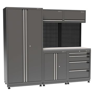 Kraftmeister Premium werkplaatsinrichting Kingston RVS grijs