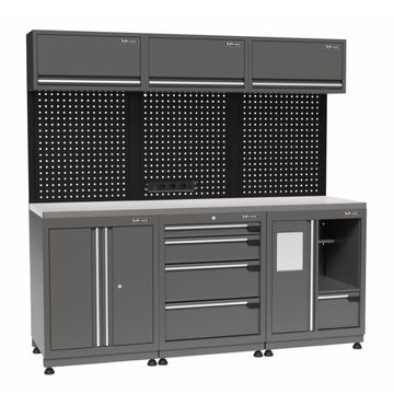 Kraftmeister Premium werkplaatsinrichting Oakville RVS grijs