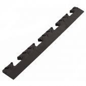 PVC kliktegel randstuk female zwart 48x5.1x1 cm
