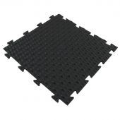 PVC industrieel kliktegel antivermoeidheid zwart 50x50x0.8 cm