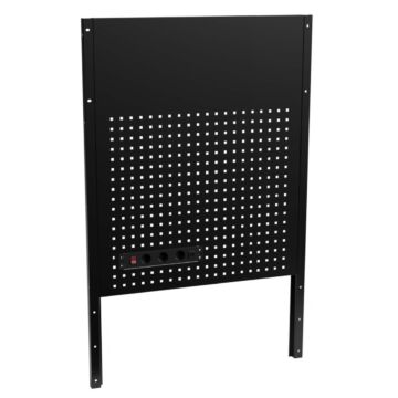 Kraftmeister Pro gereedschapswand XL met stopcontact zwart